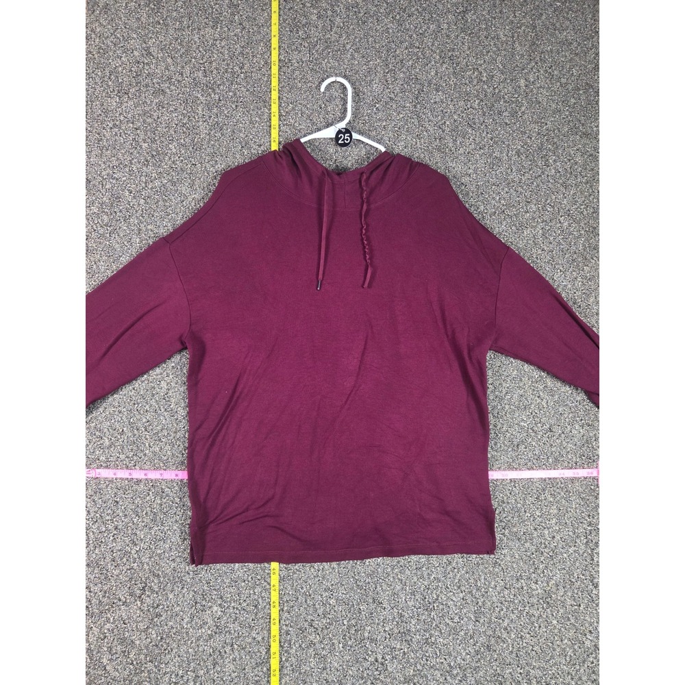 Athletic Works Hoodie Women XXL 20 Maroon Long Sleeve Pullover Activewear Top